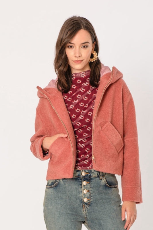 Blusa in tulle con fantasia geometrica No-Nà