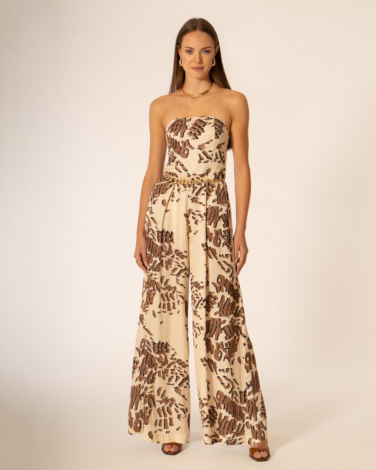 Tuta fascia zebrata con cintura No-nà