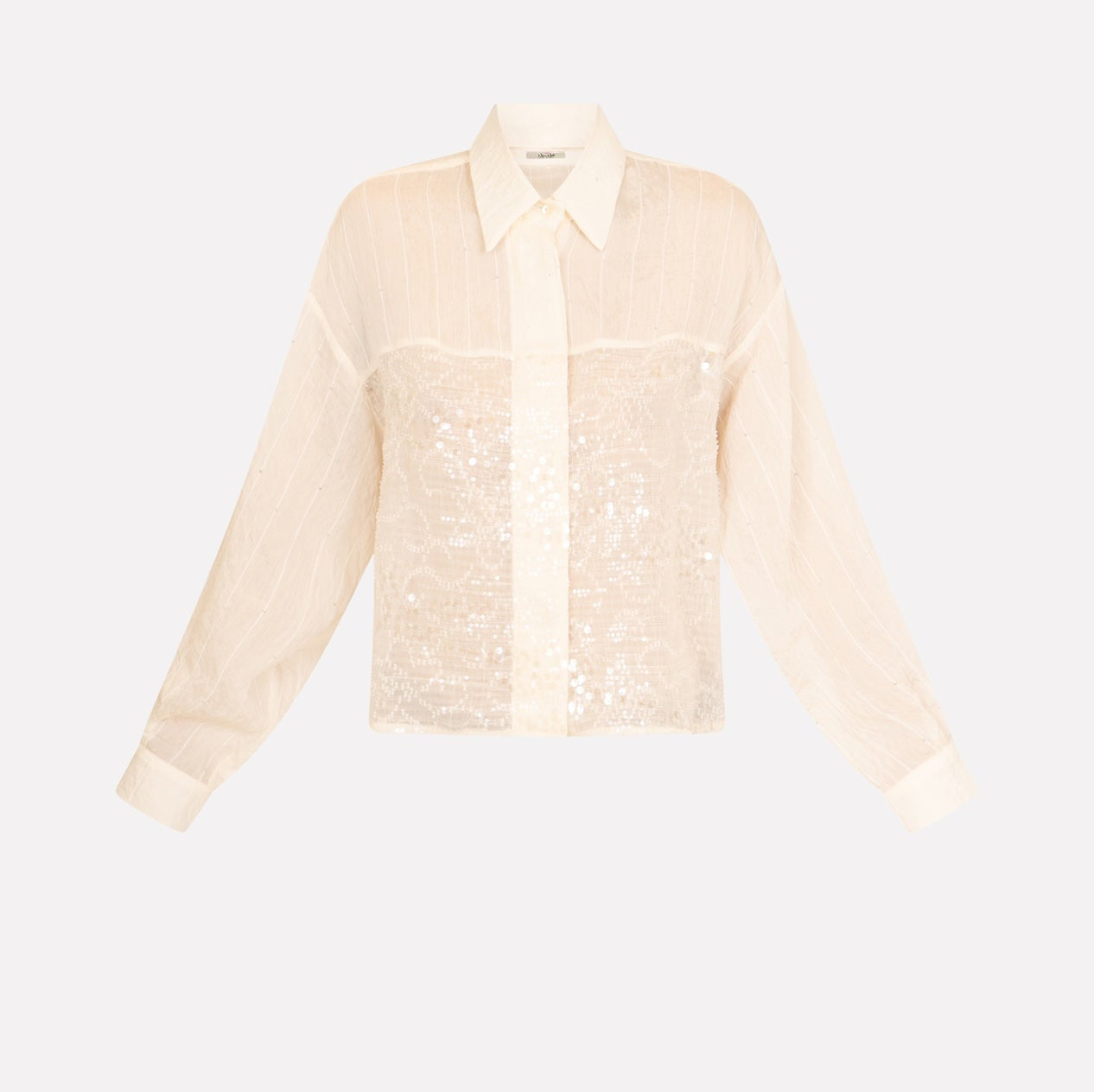 Camicia ricamo paillettes No-nà