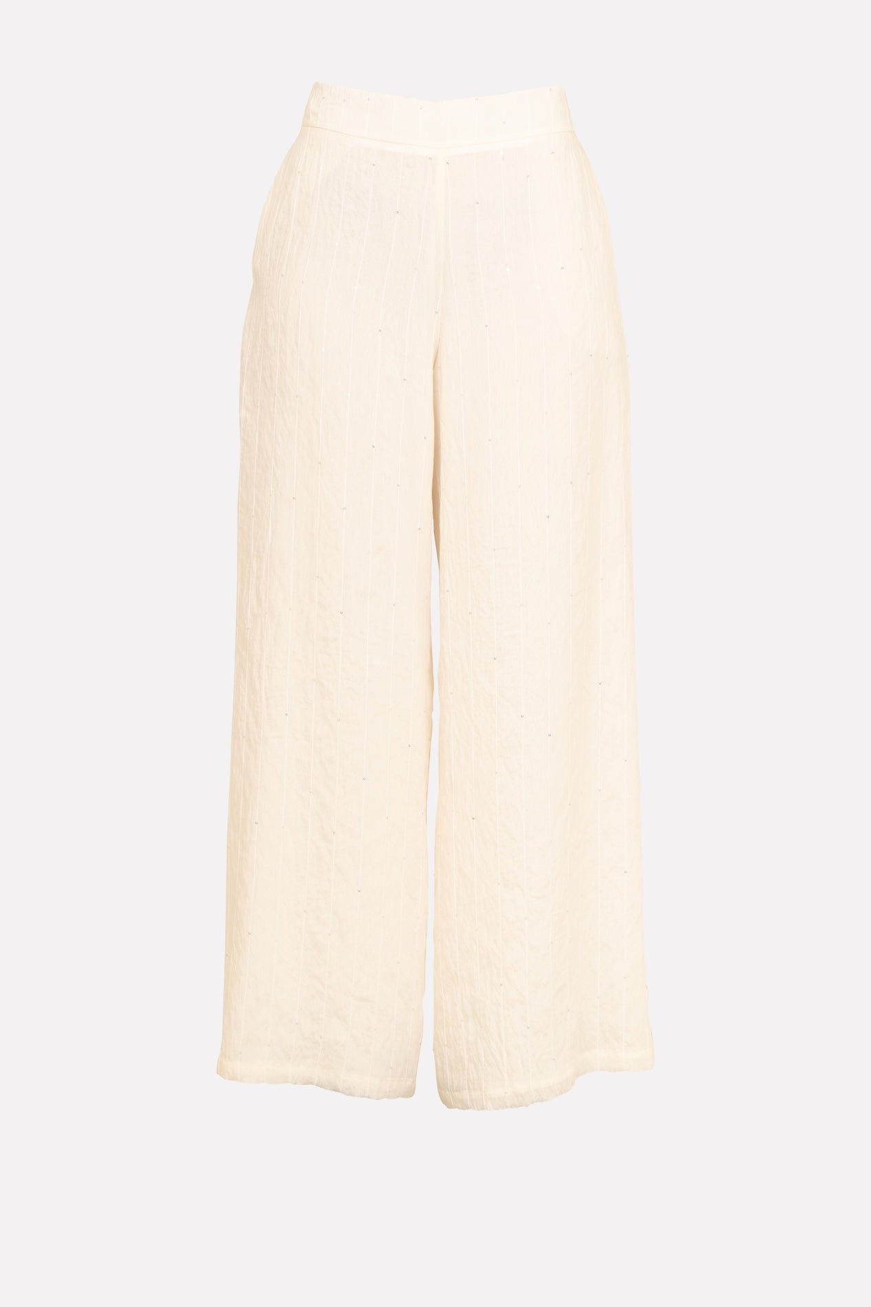 Pantalone ampio con micro paillettes No-nà