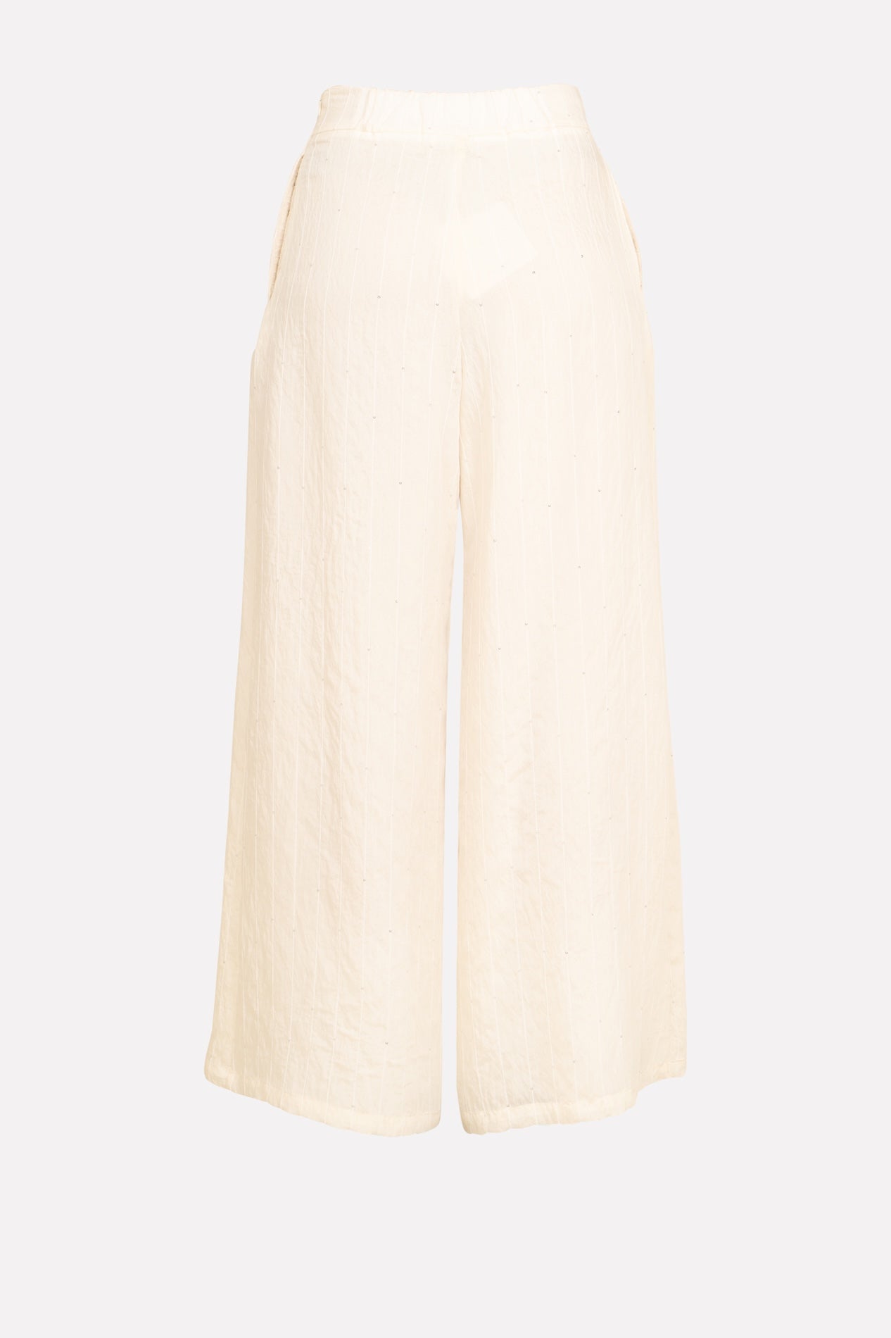 Pantalone ampio con micro paillettes No-nà