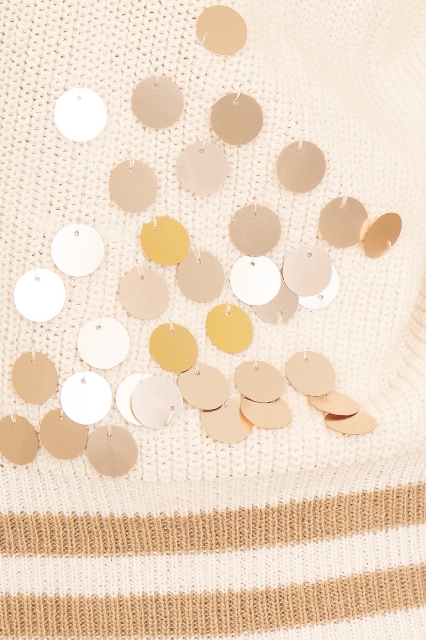 Cardigan paillettes bordo contrasto No-nà