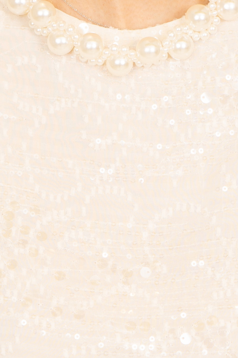Top con collana ricamo paillettes No-nà