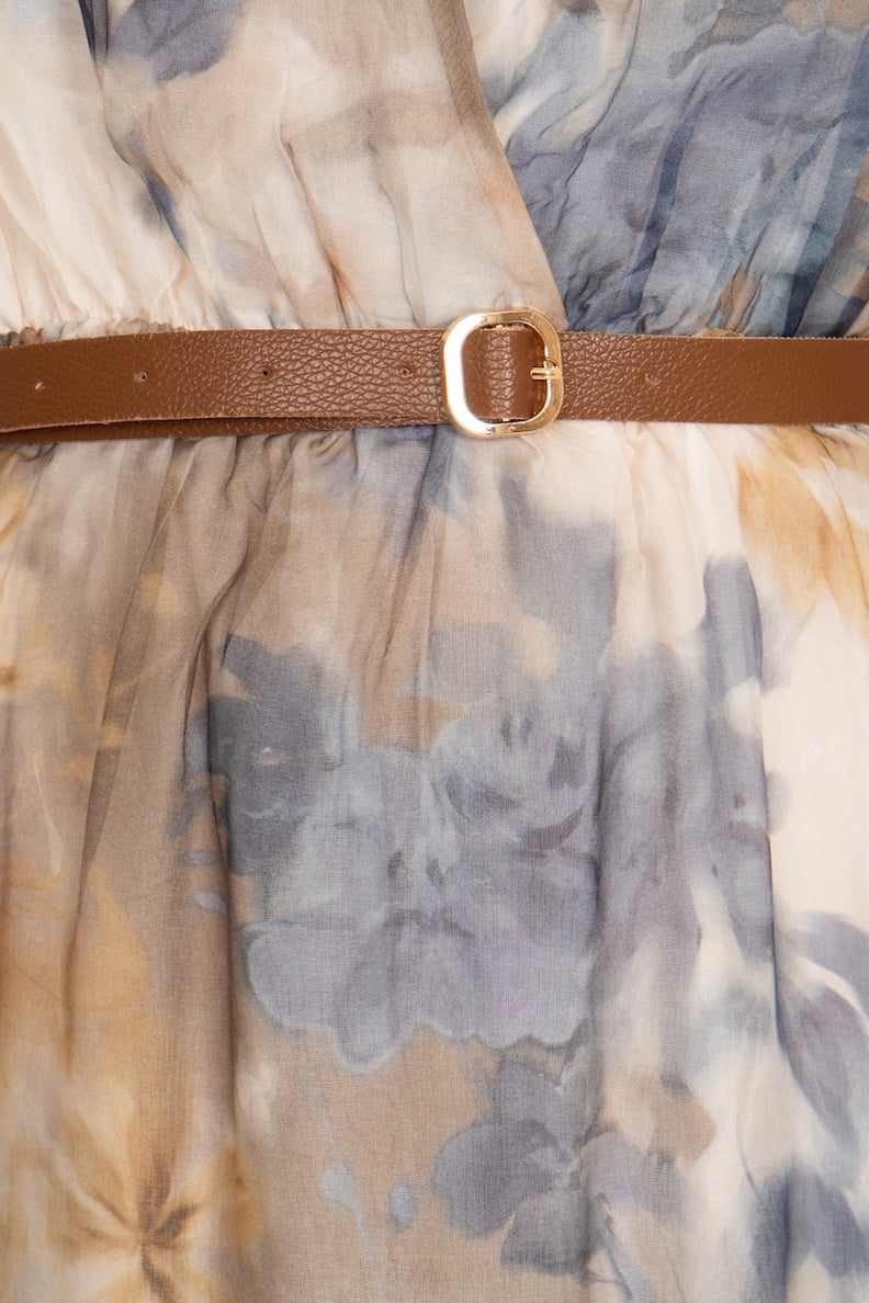 Abito chiffon con cintura Siste's