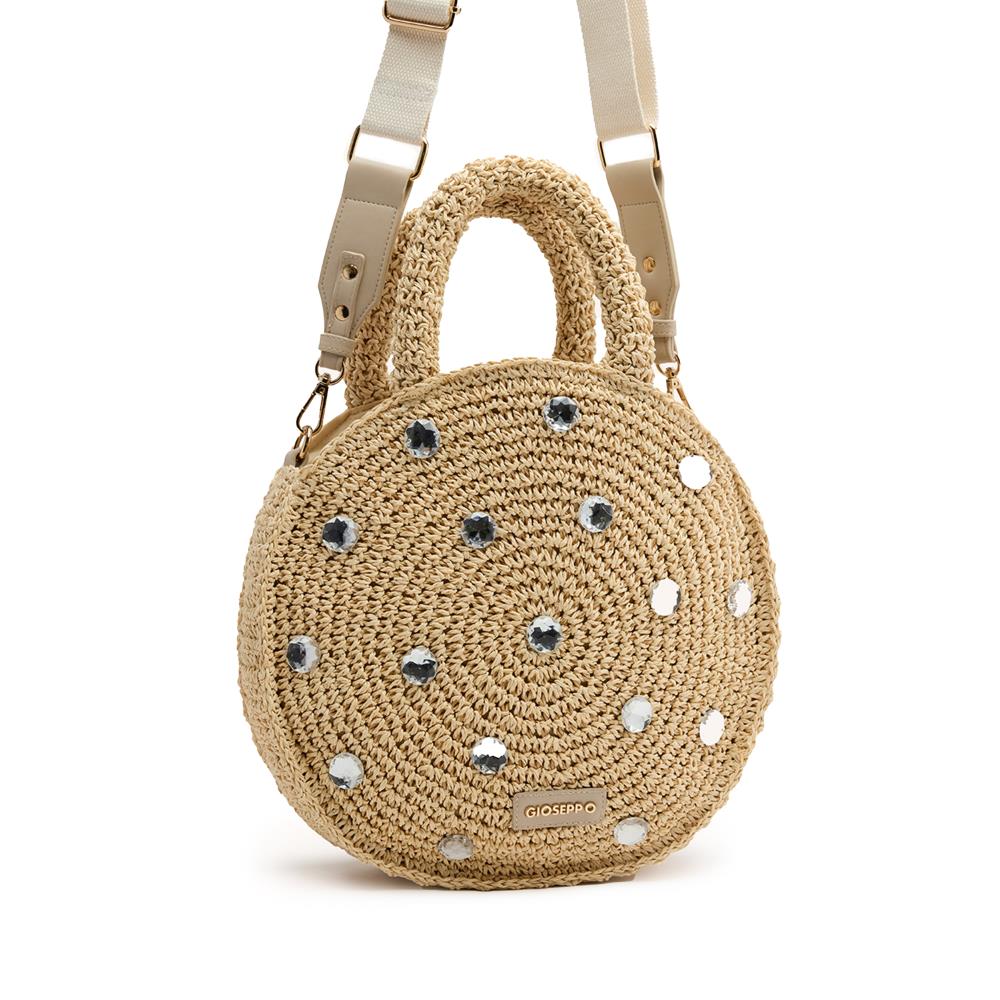 Borsetta estiva in rafia con strass Muscoda