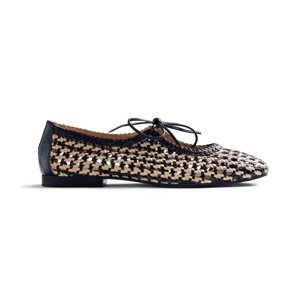 Ballerine con laccio e pelle intrecciata Worden