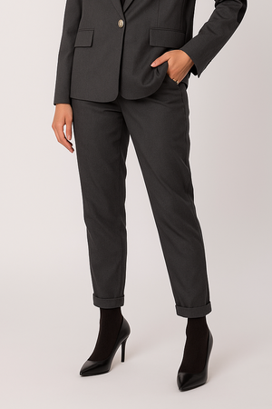 Pantalone casual con risvoltino in Viscosa No-Nà