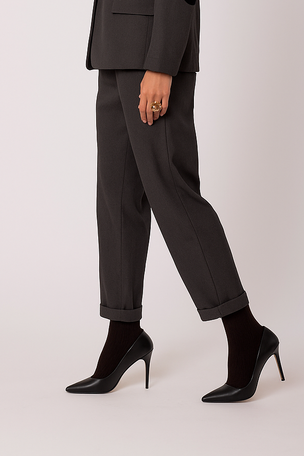 Pantalone casual con risvoltino in Viscosa No-Nà