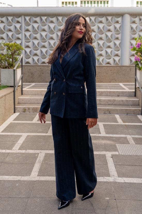 Giacca gessata con paillettes Siste's