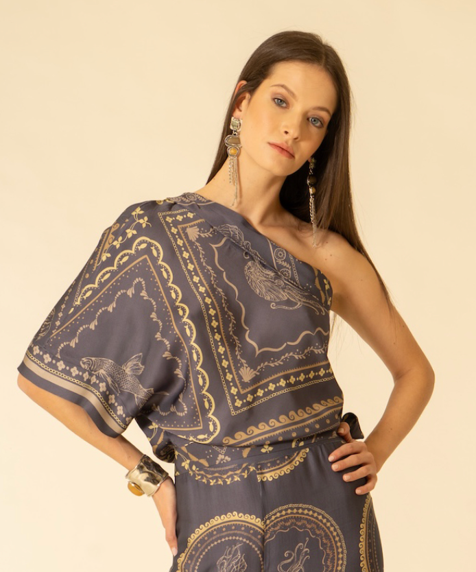 Top monospalla fantasia marina Siste's