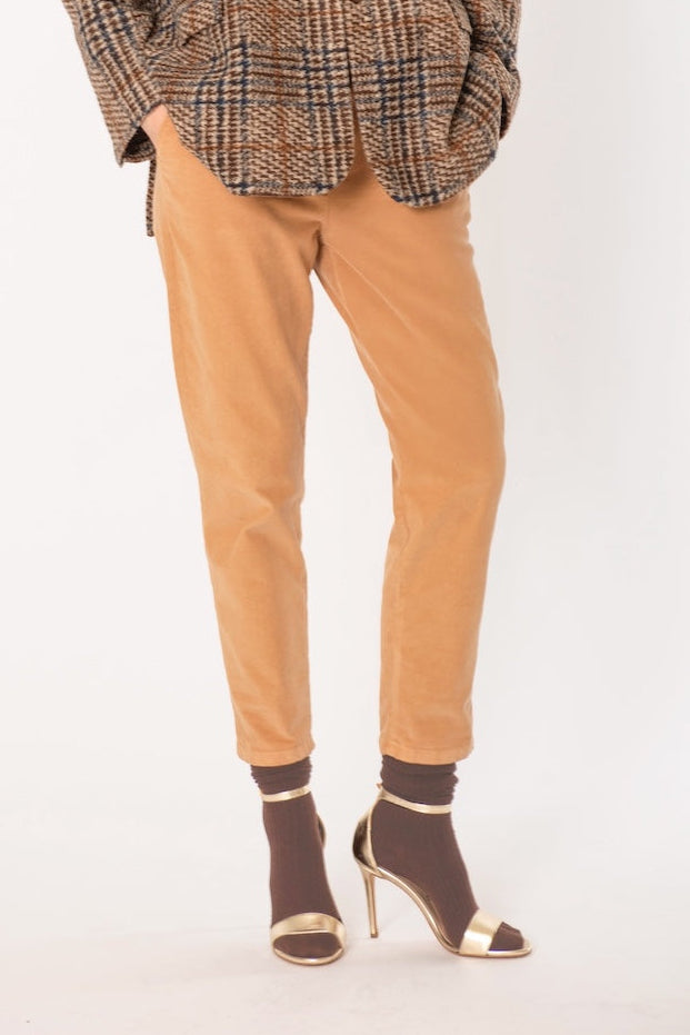 Pantalone in velluto con cintura in Cotone No-Nà