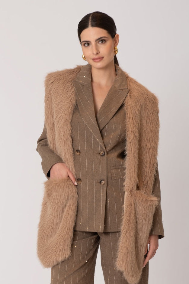 Giacca gessata con paillettes Siste's