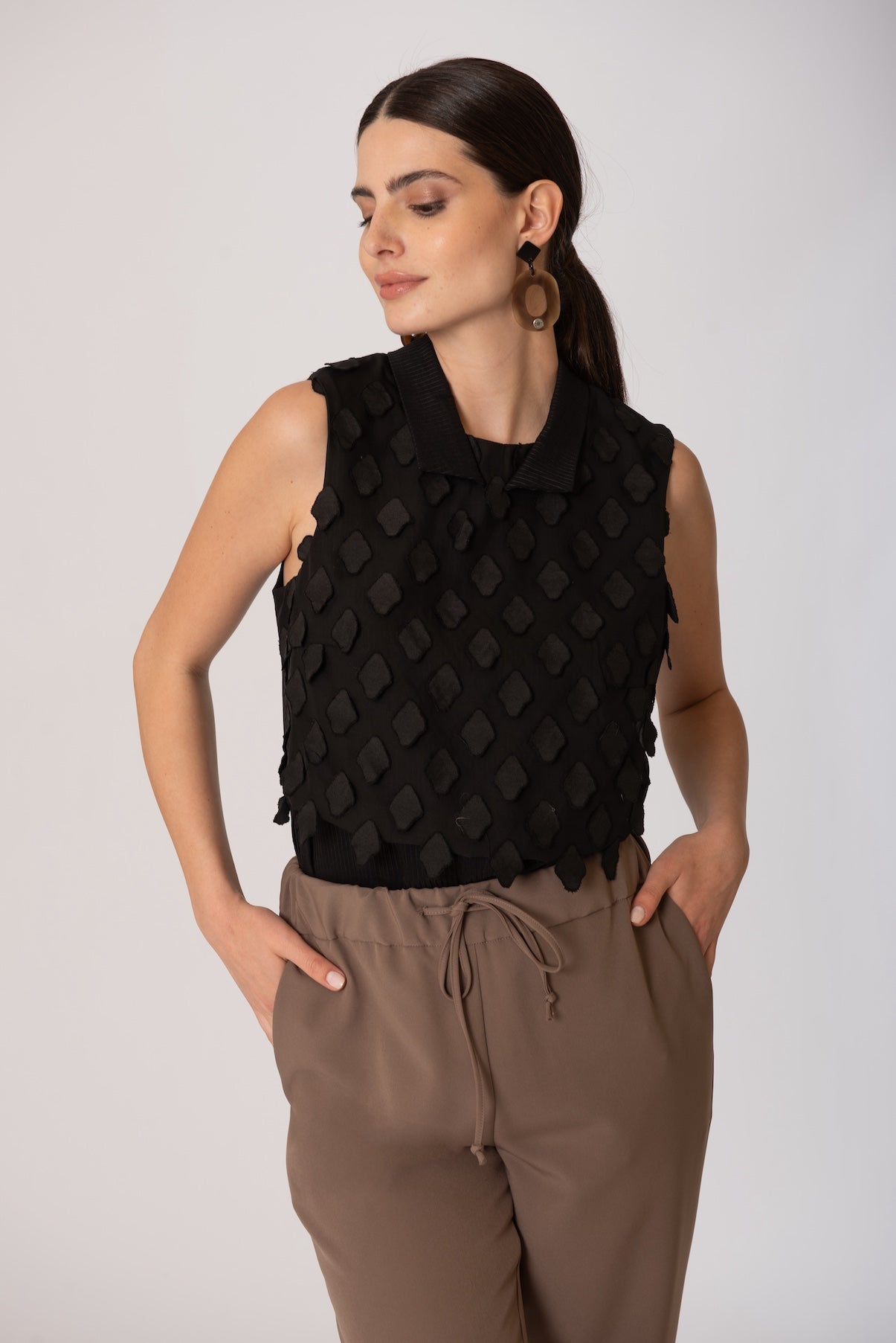 Top pizzo motivo rombo Siste's